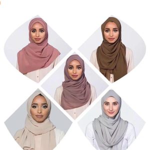 Wrap Yourself in Elegance with Our Versatile Muslim Chiffon Hijab Scarf!