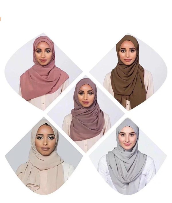 Wrap Yourself in Elegance with Our Versatile Muslim Chiffon Hijab Scarf!