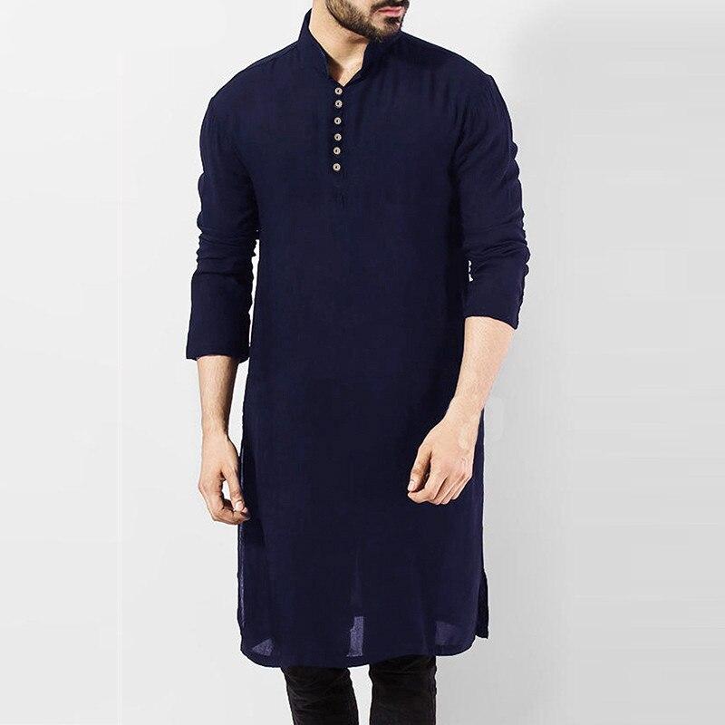 NEW 2023 Men Shirts Long Sleeve Dress Islamic Chemise Elegant Kaftan Robe Pakistani Man Indian Clothes Muslim Aaudi